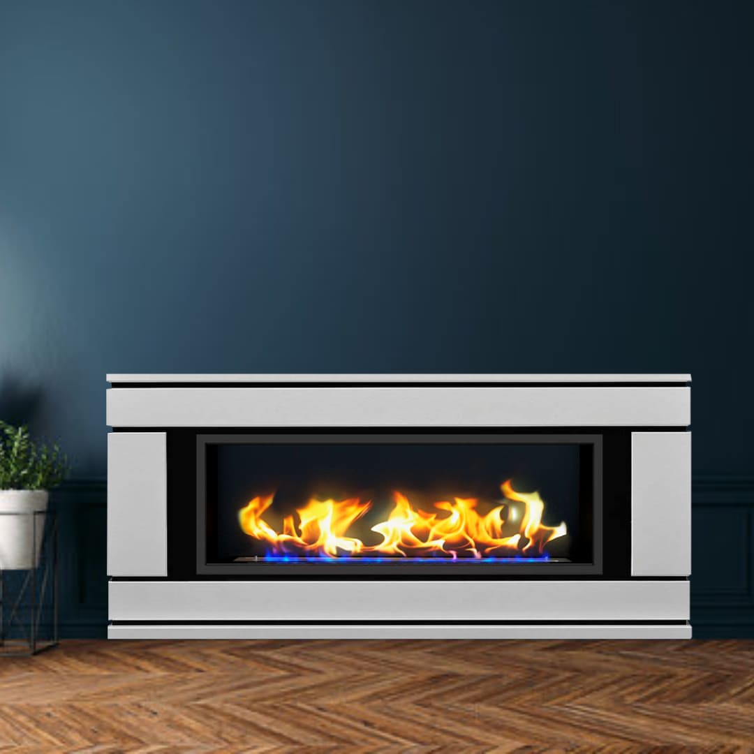 Биокамин в линейном портале "Русский огонь" Вега с защитным стеклом по цене 103 600 руб.