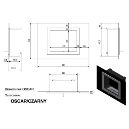 Биокамин OSCAR черный по цене 38 930 руб.