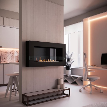 Биокамин SteelHeat WALL GRAND 1200 черный, стекло, стемалит по цене 61 110 руб.