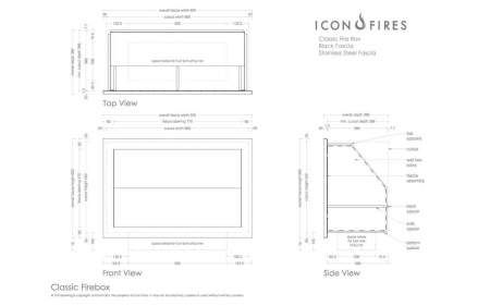 Встраиваемый биокамин CLASSIC FIREBOX Black по цене 304 400 руб.