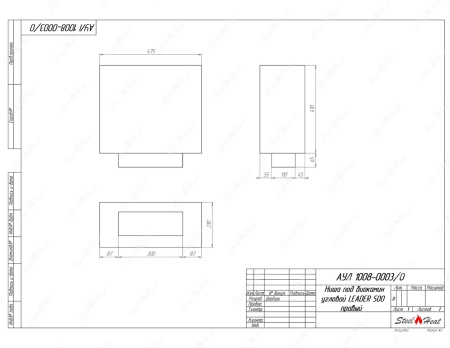 Биокамин угловой SteelHeat Leader 500 правый стекло по цене 23 473 руб.