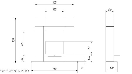 Биокамин WHISKEY, TUV черный по цене 36 960 руб.