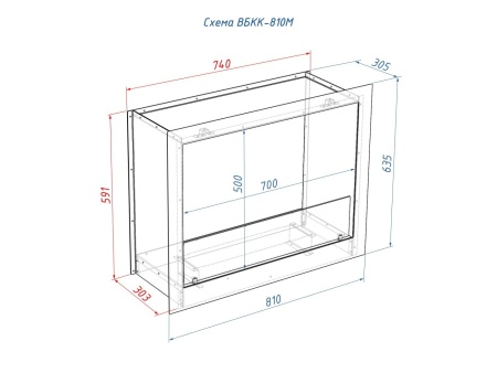 Встроенный биокамин Lux Fire Кабинет 810 М по цене 58 850 руб.