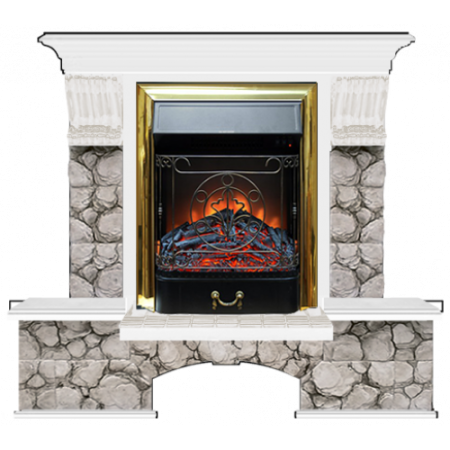 Бостон К Карелия (белый)+Majestic Brass