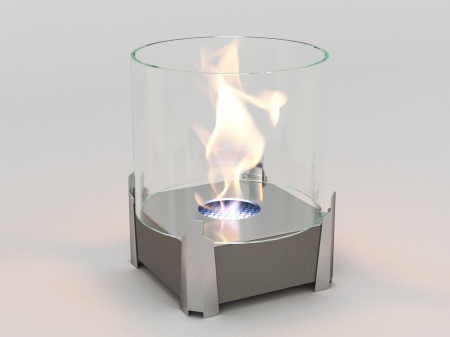 Настольный биокамин Lux Fire "Рондо" M Серебро по цене 17 160 руб.